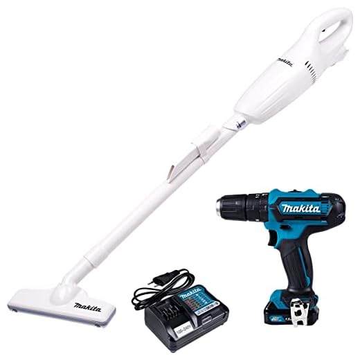 MAKITA KIT PARAFUSADEIRA/FURADEIRA DE IMPACTO 12V HP333DWYX3 + ASPIRADOR DE PÓ PORTATIL 12V CL106FDZW