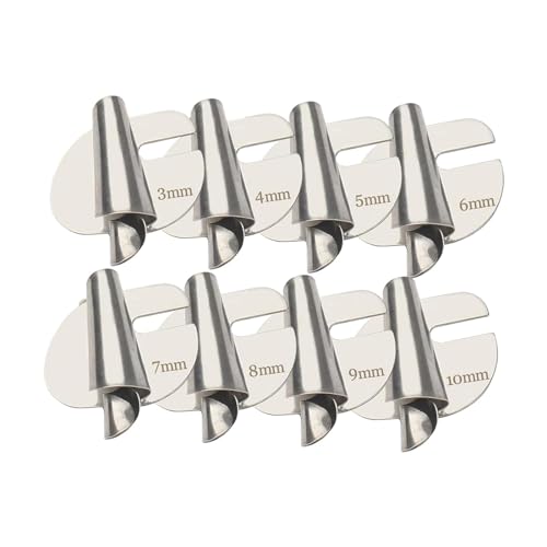 Set 8 piezas pie prensatelas dobladillo enrollado acero miniatura 6