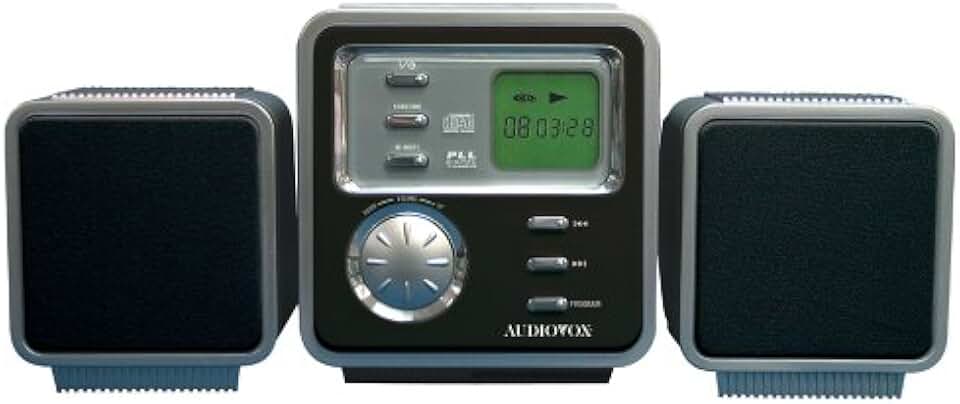 Audiovox Sistema de prateleira mini MP3/CD CE530MP com sintonizador digital AM/FM
