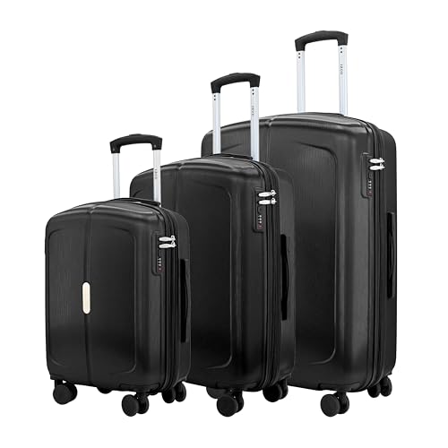 Image of IZOD Mateo 3 Piece Expandable Hardside Luggage Set, Black