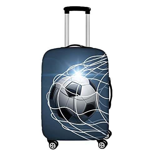 Hiseng Housse de Valise Protection Trolley Case Housse De Protector Élastique Lavable Anti-Rayures Anti-Poussière Voyage Housse De Bagage (Filet de Foot,M(22-24 Pouce))