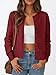 Trendy Queen Womens Cardigan Sweaters Lightweight Crew Neck Outfits Fall Fashion 2025 Clothing Wine S