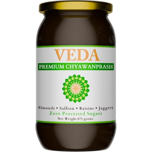 Veda Premium Chyawanprash - Jaggery Based Sugar Free Chyawanprash | 475 Gms | Enriched with Almonds & Saffron