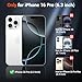 SUPFINE Magnetic for iPhone 16 Pro Case (Compatible with MagSafe) (Military Grade Drop Protection) Translucent Matte Shockproof with Anti-Fingerprint Phone Cover,Black