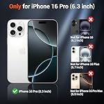 SUPFINE Magnetic for iPhone 16 Pro Case (Compatible with MagSafe) (Military Grade Drop Protection) Translucent Matte Shockproof with Anti-Fingerprint Phone Cover,Black - Image 2