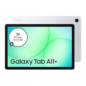 Samsung Galaxy Tab A11+, AI Tablet, 11 Zoll Display, 90 Hz Bildwiederholrate, 128 GB Speicher, 6 GB RAM, Android, Dolby Atmos Quad-Lautsprecher, Silver, 3 Jahre Herstellergarantie