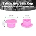 200PCS Heart Tattoo Ink Cups with Assemble Base Disposable Stable Plastic Pigment Caps 3 Colors Tattoo Ink Holder Cups for Permanent Makeup Supplies (Black)