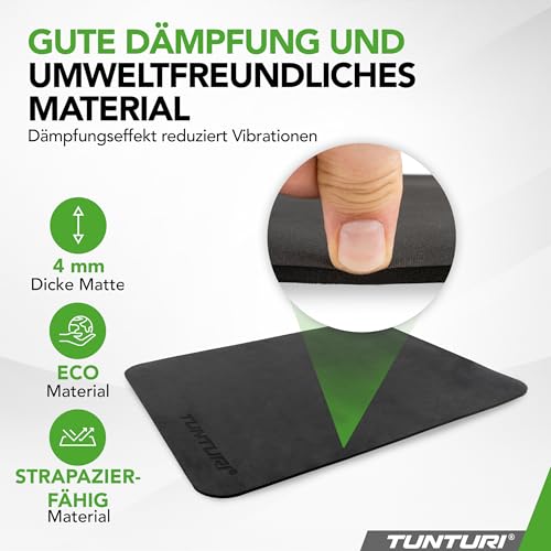 Tunturi Bodenschutzmatte für Stepper - Mini Bike - Beintrainer - Geräusche und Schall dämpfend - Anti-Rutsch