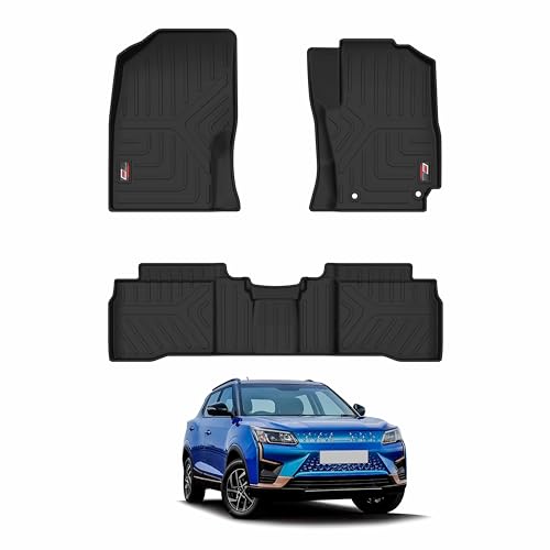 Image of GFX TPV Premium 3D Life Long Car Floor Mats Compatible with Mahindra XUV 400 All Models (2023) Black