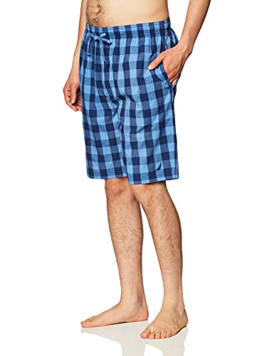 Nautica Men's Soft Woven 100% Cotton Elastic Waistband Sleep Pajama Short, Navy, Large #TOP2