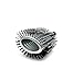 IBEAUTY NATURAL BOAR BRISTLE ON ONE SIDE AND NYLON PIN ON OTHER SIDE ALL AROUND OVAL VENT DETANGLING HAIR BRUSH, SILVER COLOR (2100)