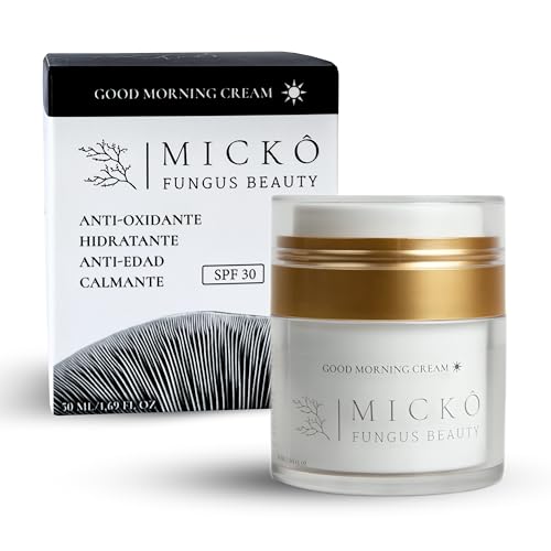 MICKÔ Crema de Día Antiarrugas para Mujeres y Hombres, Crema Coreana Antioxidante con Niacinamida, Bakuchiol y Vitamina C, Crema Facial con SPF30, Crema Hidratante Vegana, Pieles Sensibles, 50ml
