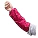GOOHOCHY Arm Sleeve Cover Waterproof Oilproof Kitchen Cleaning Tool Elastic Fit Oversleeve for Women Men (rosy)