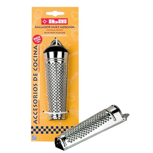 IBILI 750600 Muskatnussreibe 13,5 cm aus Edelstahl, Silber, 13.5 x 6 x 3 cm
