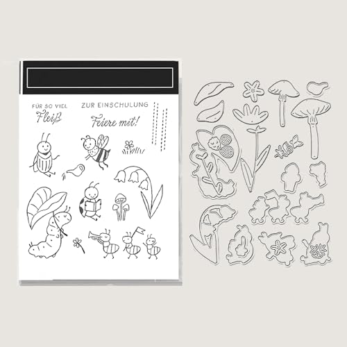 2026 Neues Klar Stempel Und Metall Schneiden Sterben Set Für Ostern und Valentinstag DIY Scrapbooking Handwerk Allerheiligen Geburtstag Grußkarte Feiertage (5899-deutsch stempel und Stanzformen Set)