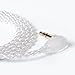 KZ ZST 0.75mm 2 pin Upgrade Silver Plate Replacement Earphones Cable for KZ Earphones (silver)