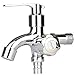 Produktbild Xkfgcm Doppel Wasserhahn Eckventil Wasserhahn 1/2" Premium Doppelhahn Geräteventil Messing verchromt für Waschmaschine Spülmaschine Absperrventil Wasserhahn mit Zwei Ausgängen für Garten Haushalt