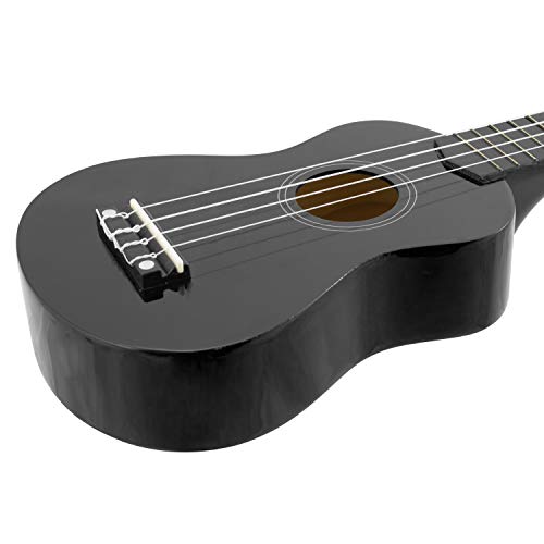 Mad About SU8 Sopraan Ukulele met gratis gigbag, pick en reservesnaren - geweldig voor scholen en beginners, nu met Carbon Black Strings voor verbeterde Tuning - zwart - Image 3