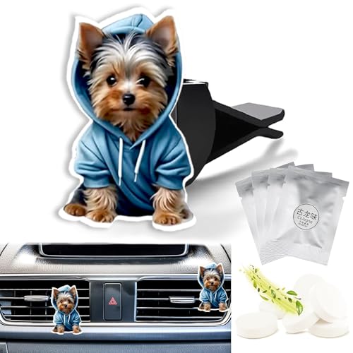 Image of Cute Car Air Freshener Clips Dog Car Vent Clip Dog Cars Scents Cologne Air Conditioner Clip Auto Vent Interior Decoration Cars Accessories - German Shepherd Dogs Loves Gifts for Men Women