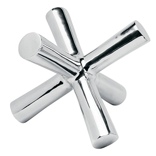 Torre & Tagus Mod Jack Sculpture, Large, Silver