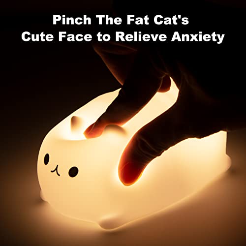 Goline Cute Kitty Night Light For Kid Gift For Pregnant Woman Baby Boys Girls, Silicone Animal Led Lamp For Nursery Bedroom Kawaii Nightlight Decor For Children #TOP5