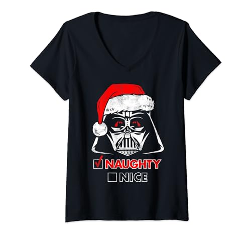 T-shirt Star Wars femme Dark Vador col V coton mode geek et casual