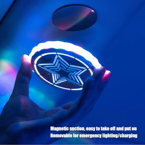Iluminación interior de coche sin cables con control por voz y base magnética 7