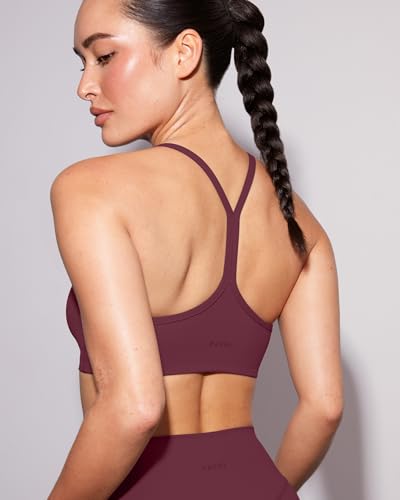 PAVOI ACTIVE Yoga Racerback Bras for Women - Buttery Soft Low Support Scoop Neck Y-Back Thin Strap Sports Bra - FlexFlow2