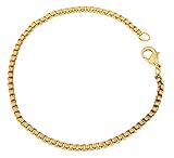 caja de regalo disponible TENDENZE Pulsera Cadena veneciano 18k oro doublé 2,6mm longitud 25cm directamente desde la fábrica italiana para mujer y hombre