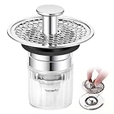 Blendura Bonde de Lavabo, Bouchon Lavabo Salle de Bain 32-42mm, Universel Pop-Up Bouchon d...