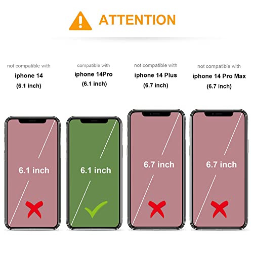 Kihuwey Compatible With Iphone 14 Pro Case Wallet With Credit Card Holder, Flip Premium Leather Magnetic Clasp Kickstand Heavy Duty Protective Cover For Iphone 14 Pro 6.1 Inch (Black) #TOP1