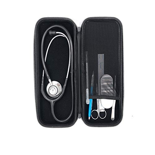 Esimen Carry Case for 3M Littmann Lightweight II S.E. 3M Littmann Classic III 5870 Classic III Stethoscope Travel Bagfor Taylor Percussion Reflex Hammer and Reusable LED Penlight (Black 2) - Thumbnail 7