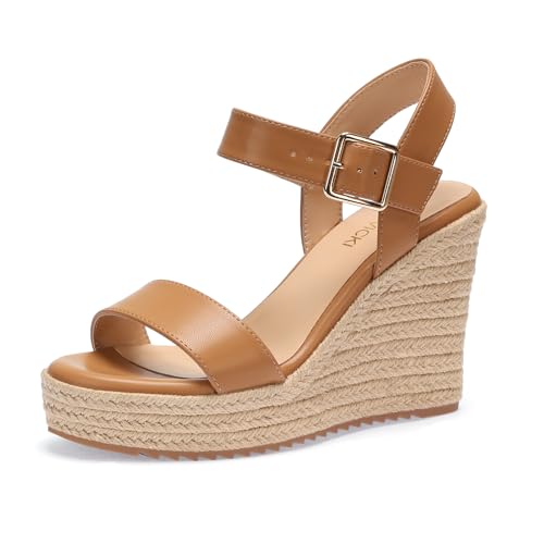 Image of VICKI.VICKI Women's Platform Sandals Wedge Ankle Strap Open Toe Sandals
