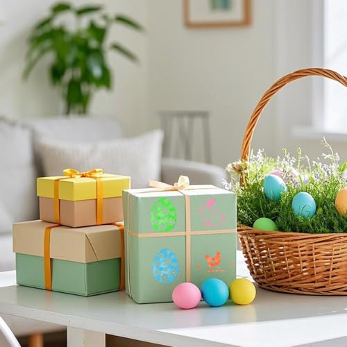 4 Stücke Stempel Frohe Ostern Motivstempel aus Holz,Huhn stempel Osterhasen Ostereier für DIY Scrapbooking Kartenherstellung Fotoalbum Journal