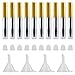 10Pcs 4ml Empty Mascara Tube and Wand, DIY Mascara Container with Cap,eyelash Tubes Vials Bottle with Rubber Inserts and Funnels Kit for Castor Oil(Gold)