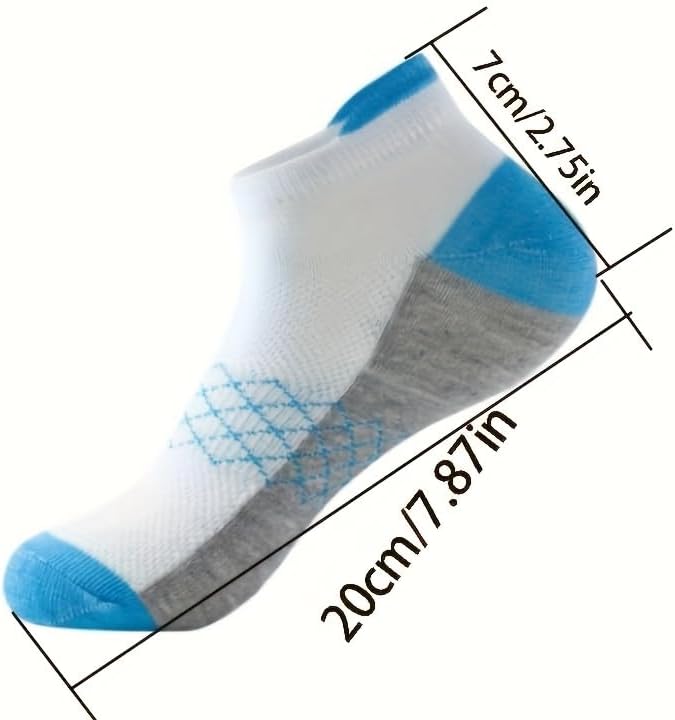 6 Pairs Gray Random Stripe No Show Socks, Soft Breathable Running Socks for Daily Wear sports-fan-socks