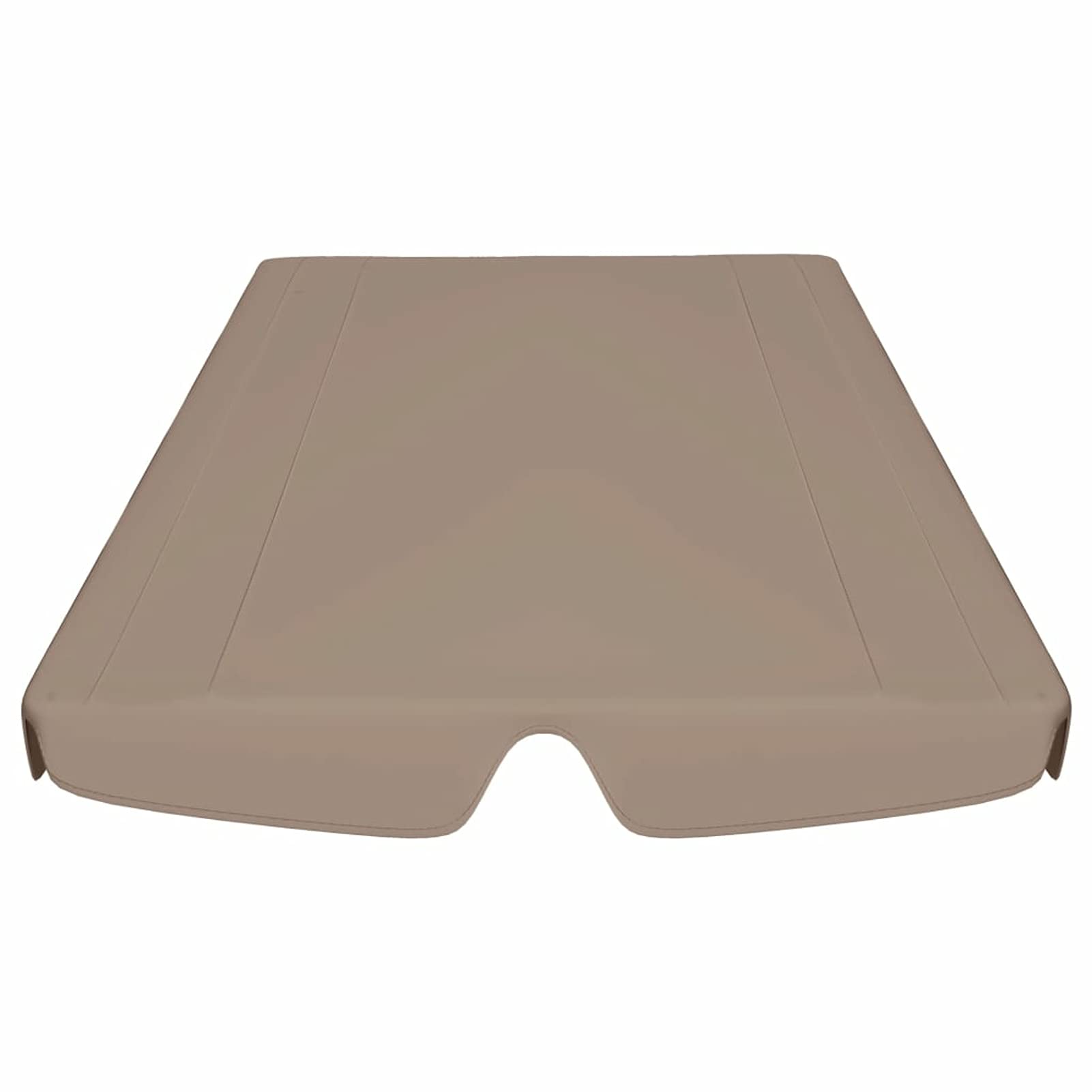 Tidyard Catherinol Toit de Rechange de Balançoire Toit de Remplacement pour Balancelle Extérieur Toit de Rechange de balançoire Taupe 150/130x70/105 cm