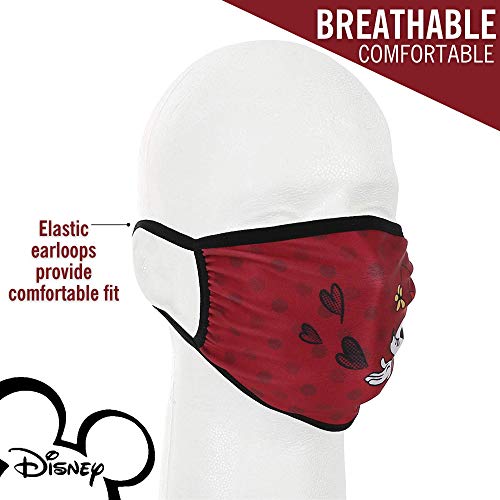 Disney Minnie Mouse Face Covering – Polka Dots And Kisses Gathered Mask - Adult #TOP3