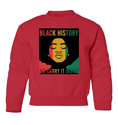 Black History Month We Carry It Inside Youth Crewneck Sweater