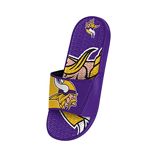Image of FOCO mens NFL Team Logo Athletic Sport Shower Flip Flop Sandals Gel Slides
