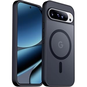 SPIDERCASE Magnetic for Google Pixel 10/Pixel 10 Pro Case, Military Grade Drop Protection Slim Translucent Matte Shockproof Anti-Fingerprint Phone Case for Pixel 10/10 Pro 6.3 inch, Black