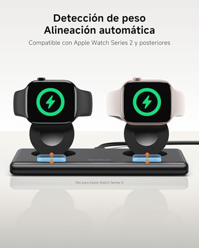 Cargador dual para Apple Watch para cargar dos relojes a la vez SwanScout negro 4