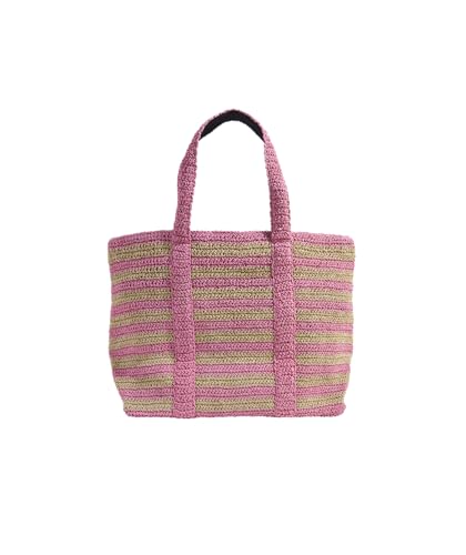 Bolso Tote de paja mediano para mujer miniatura 1