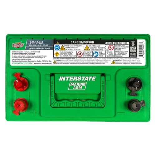 Image of Interstate Batteries Marine /RV Battery 12V 62Ah 800CCA Group 34M AGM