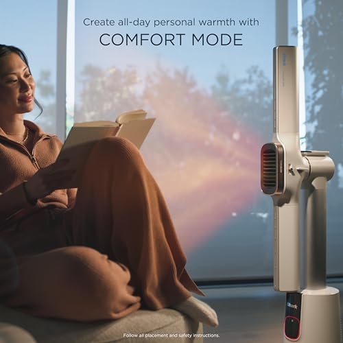 Image of Shark TurboBlade Cool + Heat - 2-in-1 Bladeless Tower Fan & Space Heater for Customizable Year-Round Indoor Use, Bedroom, Living Room, & Office | Powerful Cooling + Rapid Room Heating, Dove, TH202WH