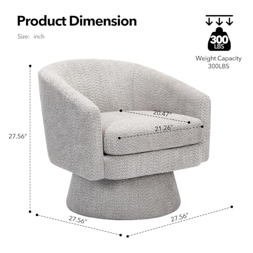 Sillón giratorio acolchado terciopelo gris claro miniatura 2