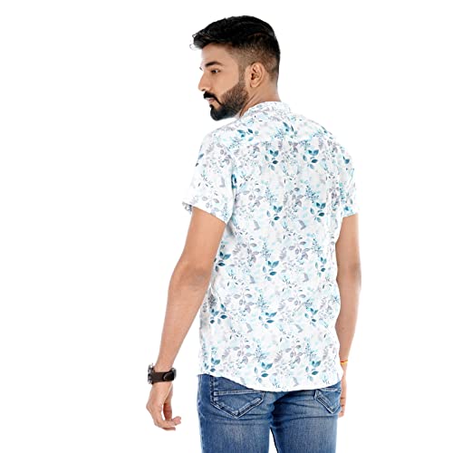 Image of Venisa Men's Cotton Blended Printed Casual Shirt