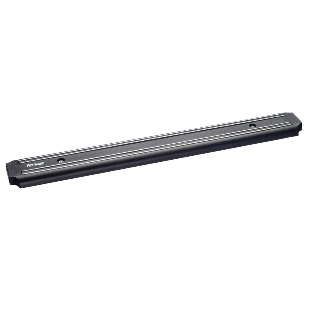 Barra para cuchillos en pared de cocinas modernas para colgar accesorios de metal ordenados