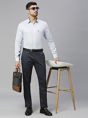 Image of Thomas Scott Men's Cotton Slim Fit 100% Formal Shirt with Spread Collar and Full Sleeves