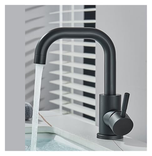 Robinet de salle de bain chaudes froides en laiton avec commande à poignée unique